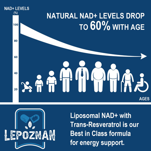 Suplemento Lepoznan Lipossomal Nad+ 500 Mg Com Trans-resvera - Imagem 3