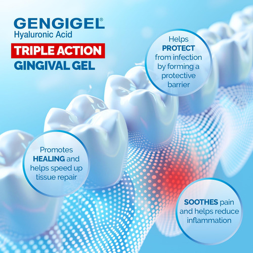 Gel Oral De Ácido Hialurônico Gengigel Para Desconforto Na B - Imagem 3