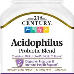 Cápsulas Acidophilus Do Século 21, Contagem De 100