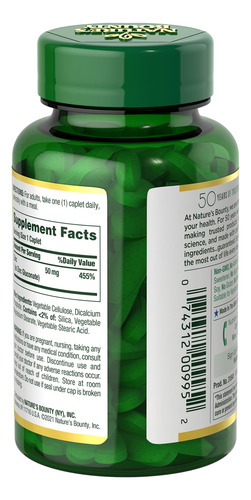 Suplemento Zinco 50 Mg Nature Bounty 400 Comprimidos - Imagem 6