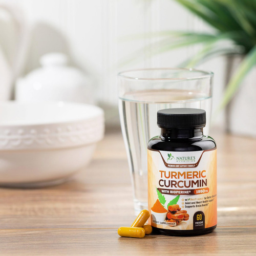 Suplemento Nature's Nutrition Cúrcuma Curcumina 1950 Mg - Imagem 8