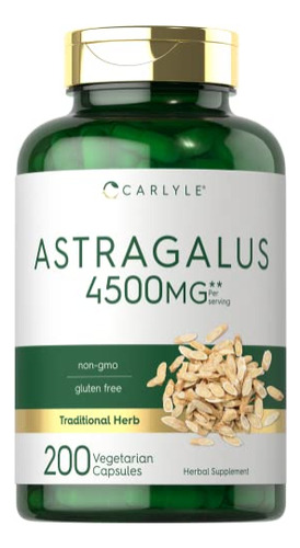 Suplemento Carlyle Astragalus Root Capsules 4500 Mg 200 Unid