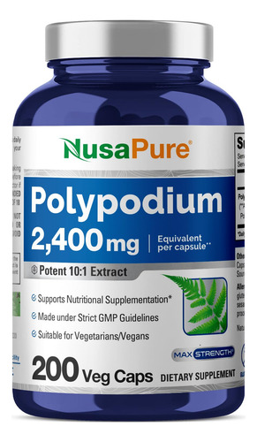 Suplemento: Extrato De Nusapure Polypodium Leucotomos, 2400
