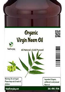 Óleo De Neem Orgânico - 100% Puro Prensado A Frio - 8 Onças