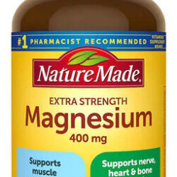 Magnésio Nature Made 400 Mg Extra Strength 180 Cápsulas Gela