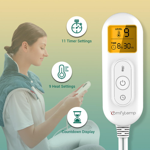 Almofada De Aquecimento Pesada Comfytemp Para Pescoço E Ombr - Imagem 4
