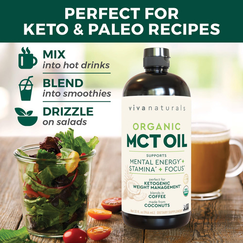 Óleo Mct Orgânico Viva Naturals 32 Fl Oz - Melhor Óleo Mct O - Imagem 2