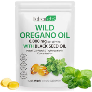 Oil Of Oregano Softgels, 120 Unidades 2 Em 1 6000 Mg De Ó...