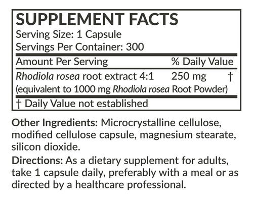 Suplemento Futurebiotics Rhodiola Rosea Powder 300 Cápsulas - Imagem 4