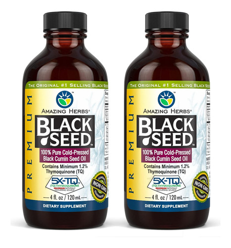 Óleo De Semente Preta Premium Amazing Herbs - Sem Glúten, Se