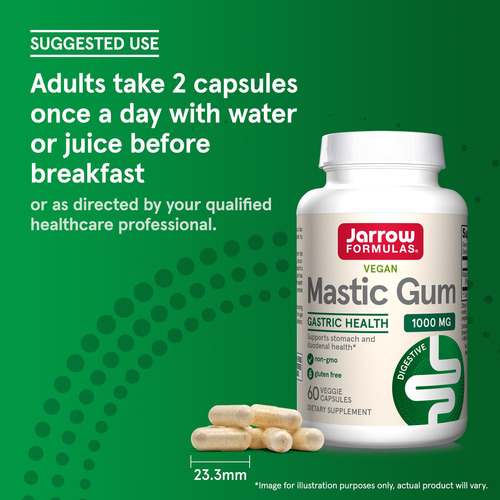 Suplemento Jarrow Formulas Mastic Gum 1000 Mg 60 Cápsulas Ve - Imagem 7
