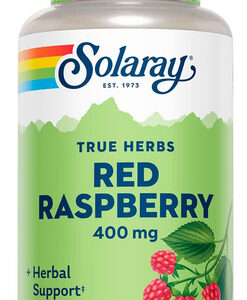 Cápsulas De Folhas De Framboesa Vermelha Solaray, 400 Mg | 1