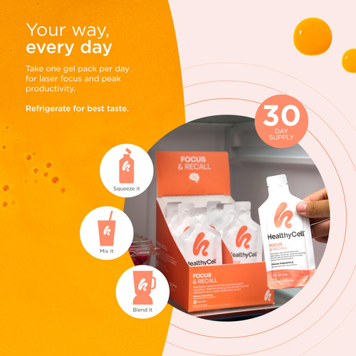 Suplemento Healthycell Focus + Recall Liquid Gel, Pacote De - Imagem 5