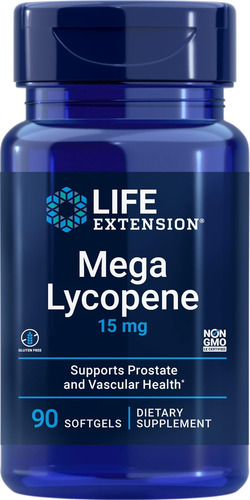 Life Extension Mega Licopeno 15 Mg Para Cicatrização Da Pró
