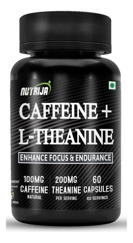 Nutrija Caffeine Natural 100mg Mais L-theanine (60 Cápsulas)
