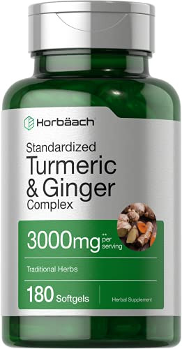 Suplemento Horbaach Turmeric Ginger 3000 Mg 180 Cápsulas Gel