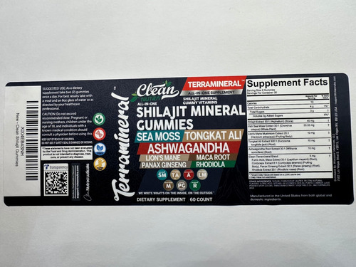 Gommias Terramineral Shilajit Com Moss Sea Irlandês Tongkat - Imagem 9