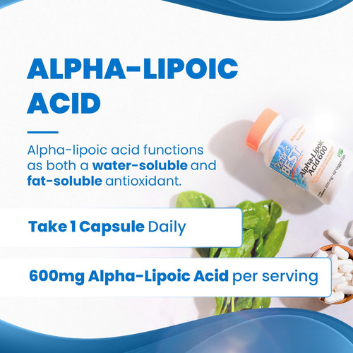 Suplemento De Ácido Alfa-lipóico Doctor's Best 600 60 Cápsul - Imagem 4