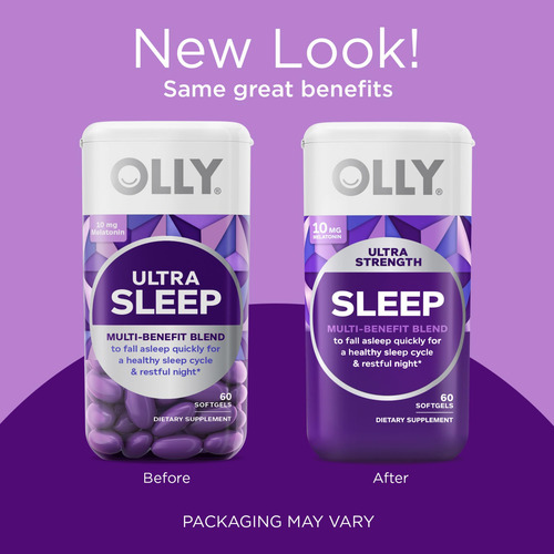 Cápsulas Gelatinosas Para Dormir Olly Ultra Strength Com 10 - Imagem 5