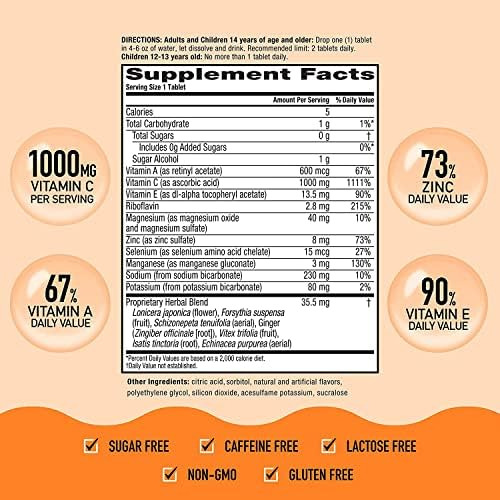 Vitamina C Airborne 1000 Mg 60 Comprimidos Efervescentes - Imagem 4