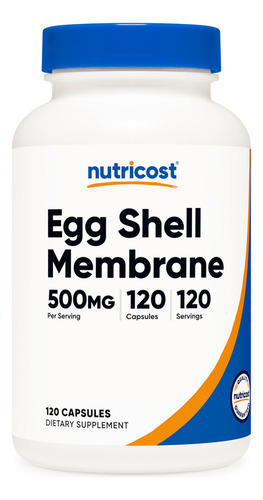 Suplemento Nutricost Egg Shell Membrane 500mg 120 Cápsulas