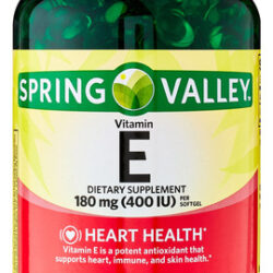 Vitamina E De Spring Valley 180mg 500 Cápsulas
