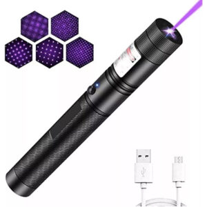 Ponteiro Laser Roxo Recarregável De 5000 Mw