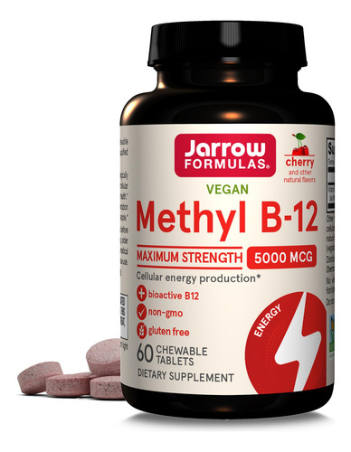 Suplemento Jarrow Formulas Metil B-12 5000mcg 60 Comprimidos