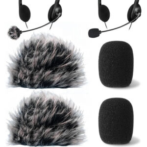 Pagow 4 Pcs Mini Microfone De Espuma Windscreens Furry ...