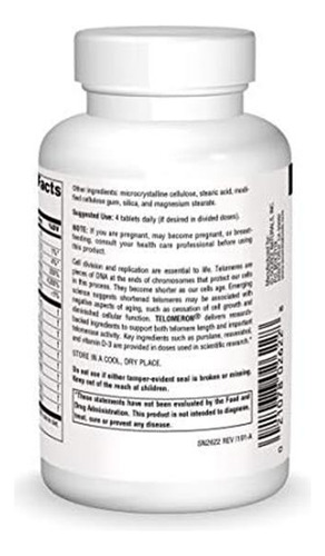 Source Naturals, Telomeron - 60 Tabletes - Imagem 2