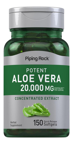 Piping Rock Aloe Vera Cápsulas Mg | 150 Cápsulas Gelatinosas
