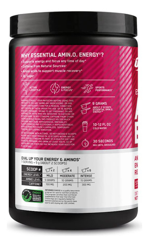 Suplemento Optimum Nutrition Amino Energy 30 Porções - Imagem 7