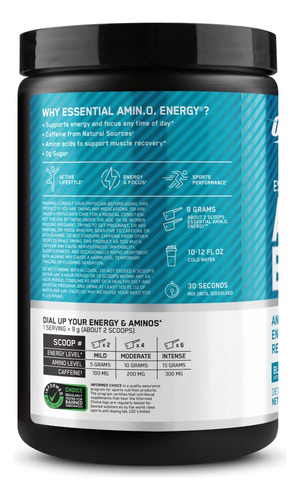 Suplemento Optimum Nutrition Amino Energy 30 Porções - Imagem 8