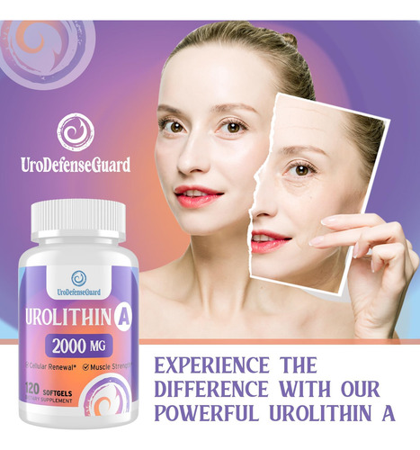 Urodefenseguard Urolithin A Supplement 2000mg Para Homens Mu - Imagem 6