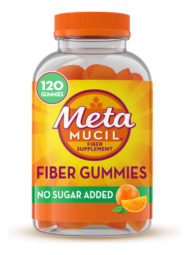 Suplemento De Fibra Metamucil Fiber Gummies Orange 5g 120 Un