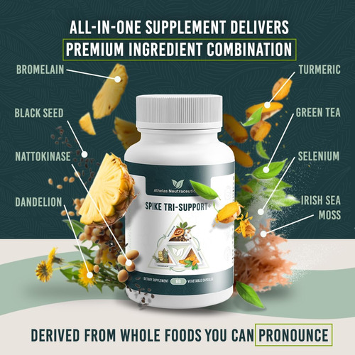 Spike Tri-support+ Com Natoquinase, Bromelaína E Açafrão: De - Imagem 2