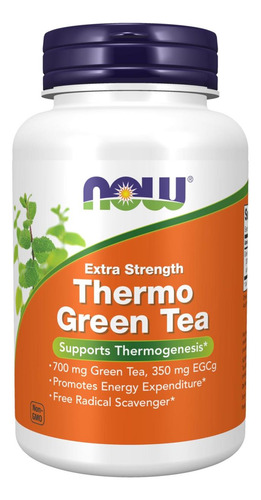 Now Foods Supplements, Thermo Green Tea, Força Extra, Com 7