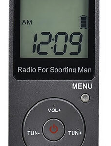 Rádio Fm/am Portátil Com Tela Lcd, Fones De Ouvido E Cadeado