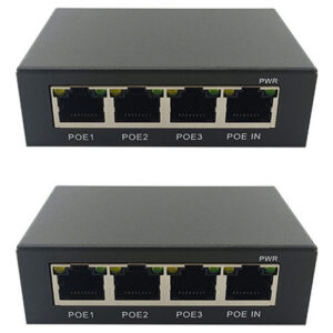 2x Extensor Gigabit Poe De 4 Portas, Extensão De Switch De R