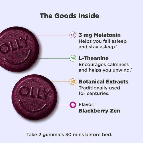 Suplemento Para Dormir Olly Sleep Gummy 3 Mg De Melatonina 9 - Imagem 3