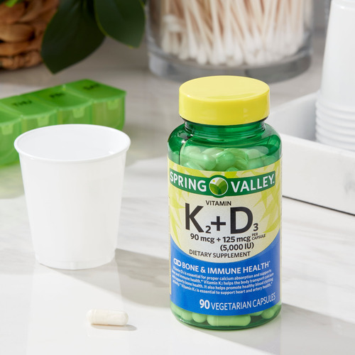 Vitamina K2 + D3 Spring Valley 90 Cápsulas Vegetarianas - Imagem 4