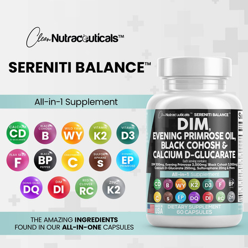 Nutracêuticos Limpos Dim 300mg Prímula 3000mg Black Cohosh 3 - Imagem 7
