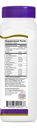 21st Century Daily Amino Acid Tablets, 120 Unidades - Imagem 9