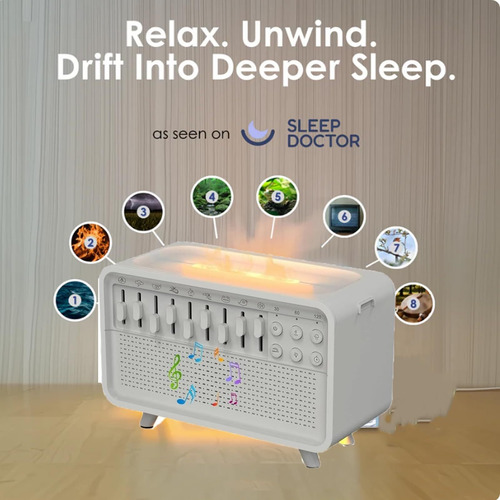 Caixa De Som, Máquina De Dormir 3 Em 1, Umidificador De - Imagem 2