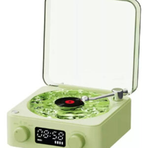 Alto-falante Retrô De Toca-discos De Vinil Com Luz