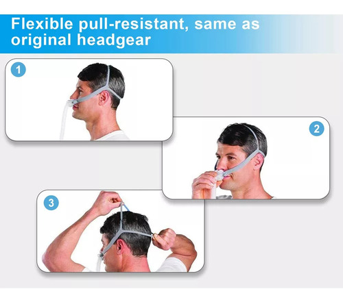 Capacete De 5 Peças Para Almofada Nasal Airfit P10, Alças De - Imagem 8