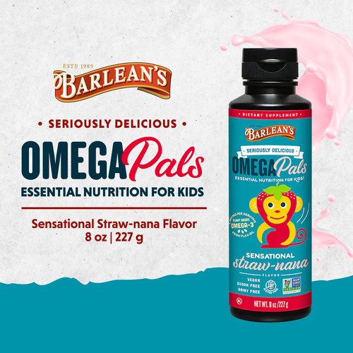 Suplemento Barlean's Omega Pals Omega 3 Para Crianças 240 Ml - Imagem 2