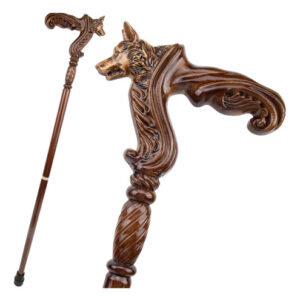 Bastão Decorativo Wolf Brown Wooden Fashion 93 Cm