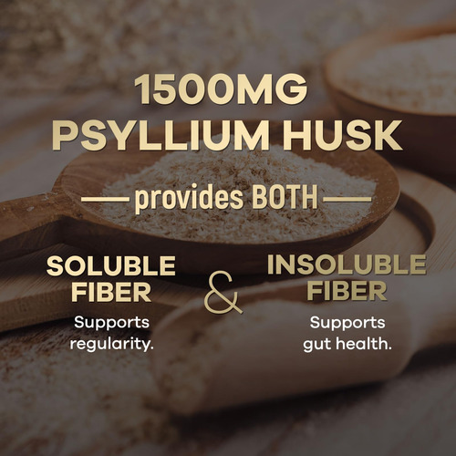 Cápsulas De Casca De Psyllium De Alta Absorção, Suplemento D - Imagem 5