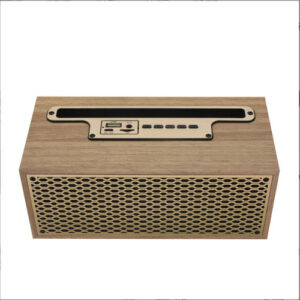 Alto-falante Bluetooth Vintage De Grão De Madeira Por Atacad